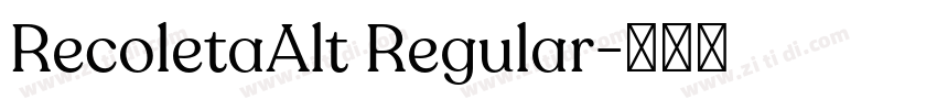 RecoletaAlt Regular字体转换